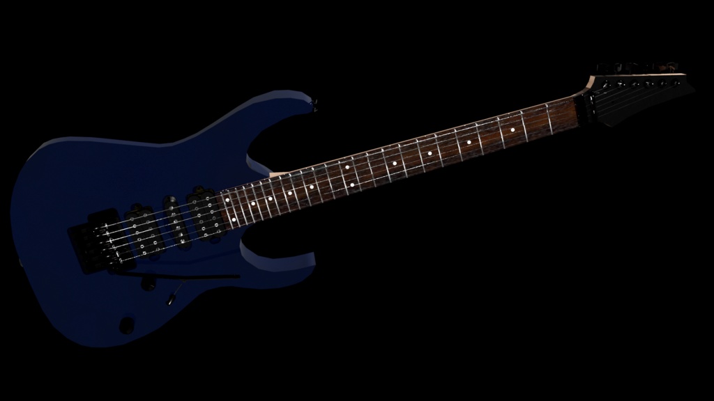RG type Electric Guitar エレクトリックギター 3D model for VRChat等【MA設定済】