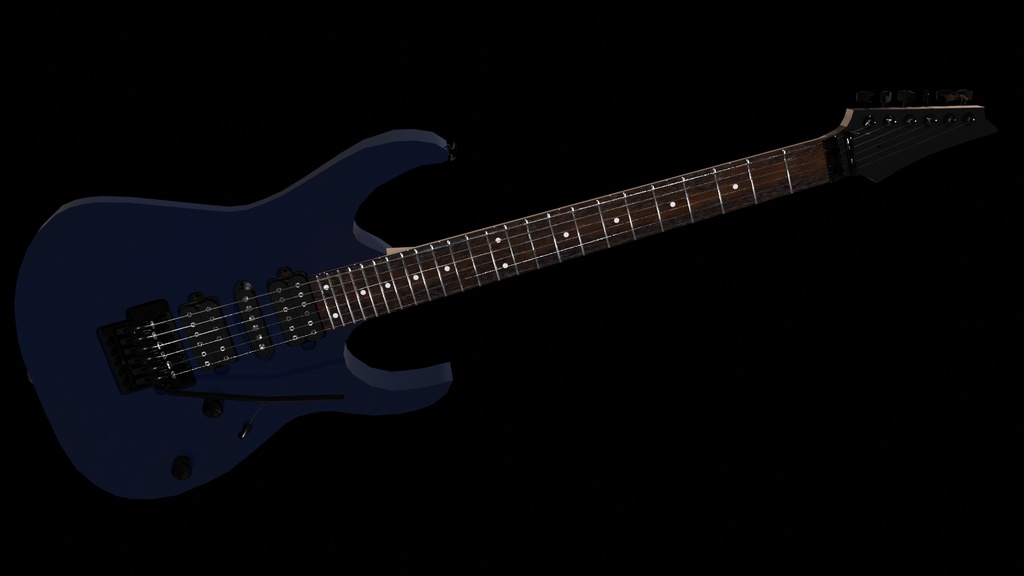 RG type Electric Guitar エレクトリックギター 3D model for VRChat等【MA設定済】