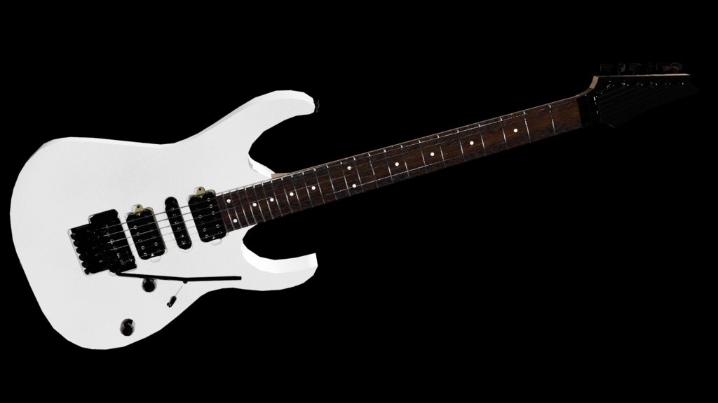 RG type Electric Guitar エレクトリックギター 3D model for VRChat等【MA設定済】