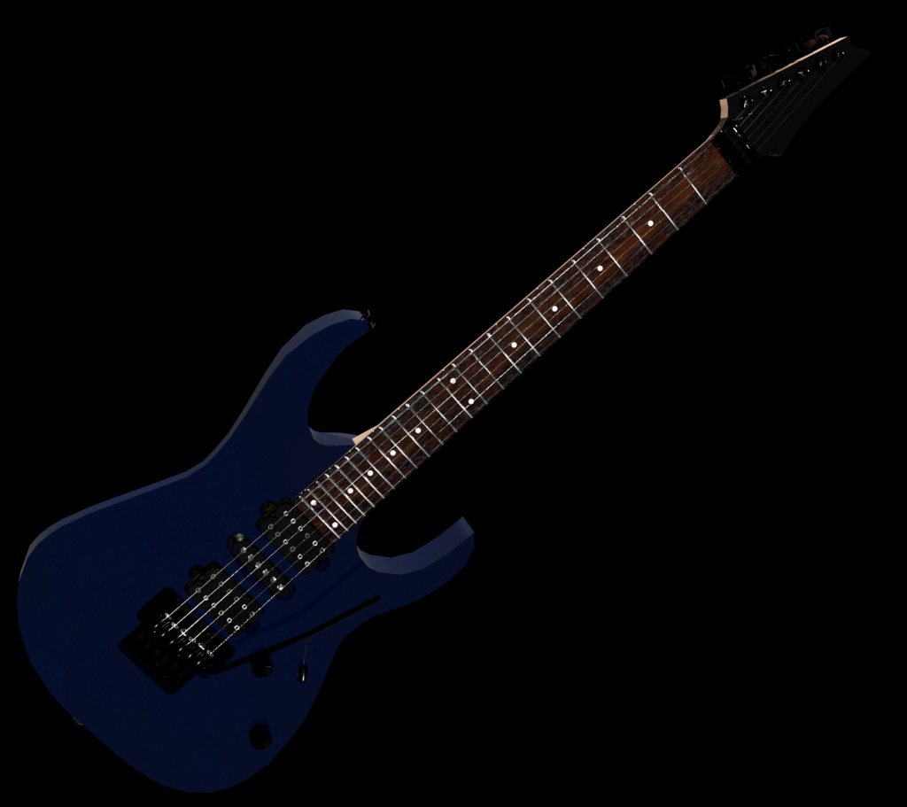 RG type Electric Guitar エレクトリックギター 3D model for VRChat等【MA設定済】