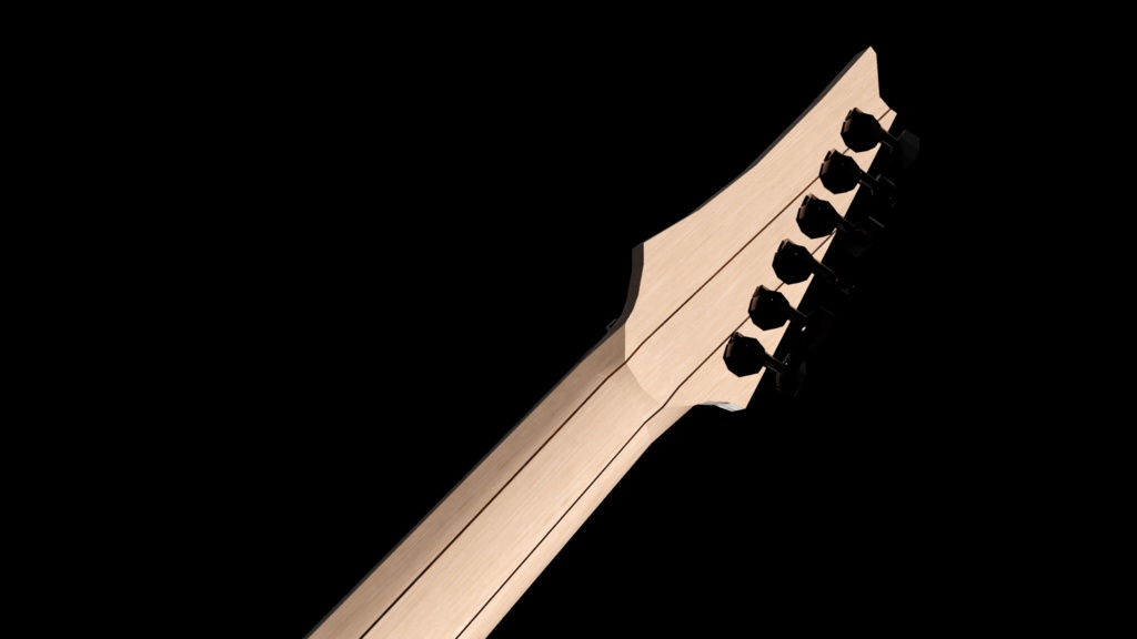 RG type Electric Guitar エレクトリックギター 3D model for VRChat等【MA設定済】