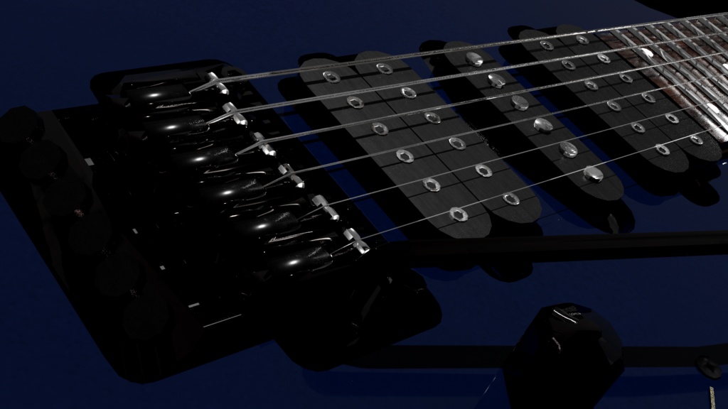 RG type Electric Guitar エレクトリックギター 3D model for VRChat等【MA設定済】