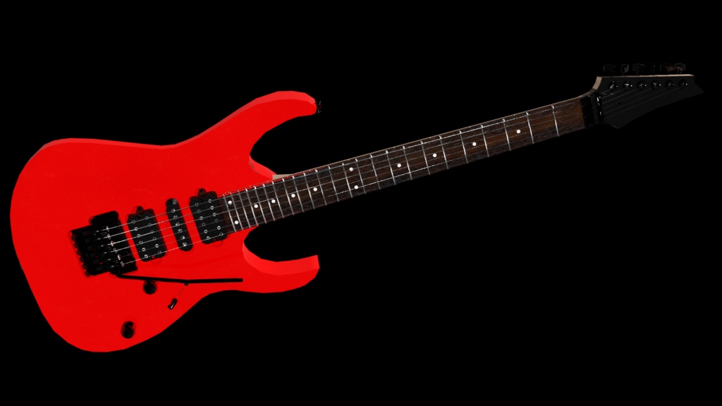 RG type Electric Guitar エレクトリックギター 3D model for VRChat等【MA設定済】