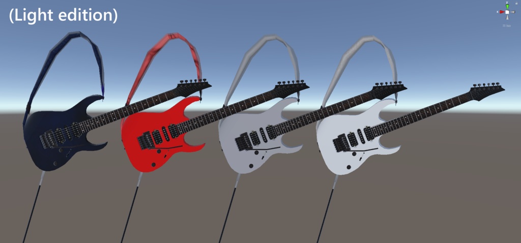 RG type Electric Guitar エレクトリックギター 3D model for VRChat等【MA設定済】