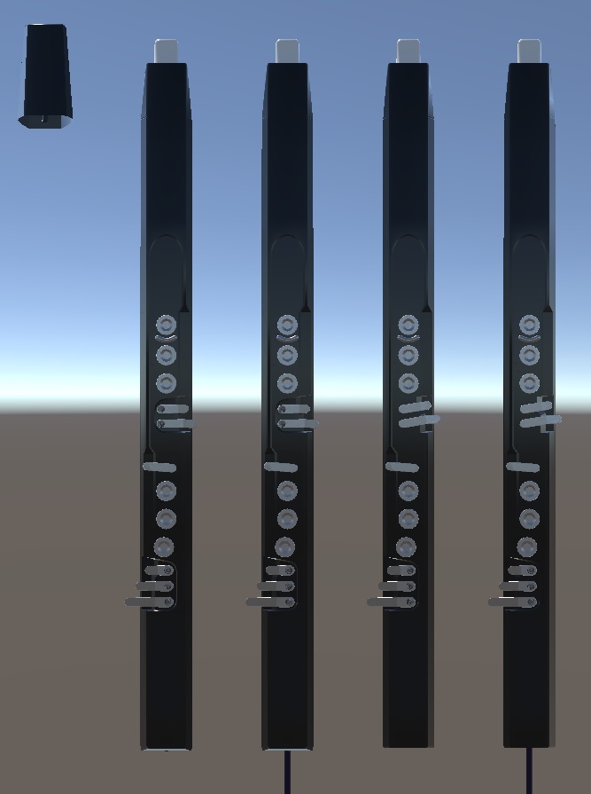 EWI Electronic Wind Instrument 3D model EWI3Dモデル