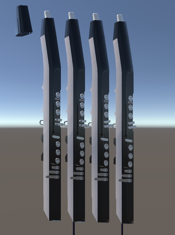 EWI Electronic Wind Instrument 3D model EWI3Dモデル