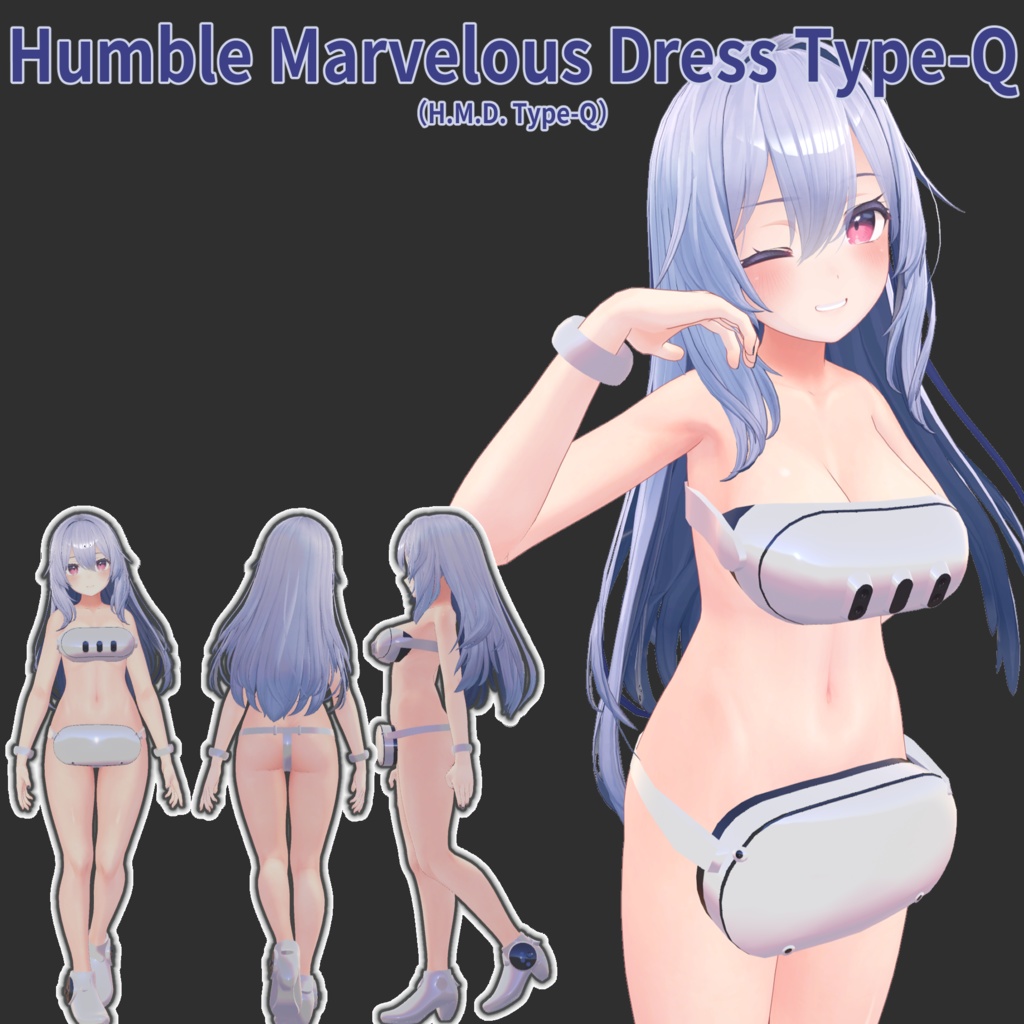【4アバター対応】HumbleMarvelousDress Type-Q(ハンブルマーベラスドレス タイプQ)【MA設定済】【KIKYO】【Hakuu】【Manuka】【mao】【VRChat】