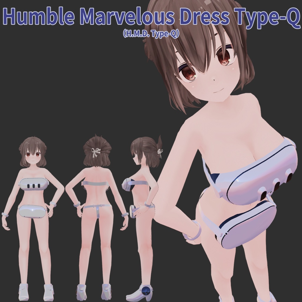 【9アバター対応】HumbleMarvelousDress Type-Q(ハンブルマーベラスドレス タイプQ)【MA設定済】【KIKYO】【Hakuu】【Manuka】【mao】【ririka】【mizuki】【rurune】【Chocolatta】【Milltina】【VRChat】