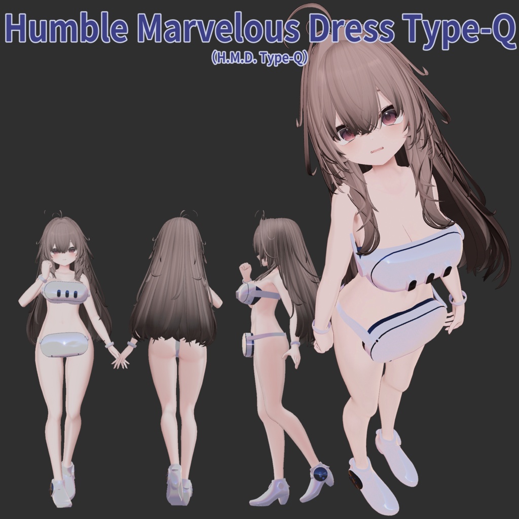【10アバター対応】HumbleMarvelousDress Type-Q(ハンブルマーベラスドレス タイプQ)【MA設定済】【KIKYO】【Hakuu】【Manuka】【mao】【ririka】【mizuki】【rurune】【Chocolatta】【Milltina】【VRChat】