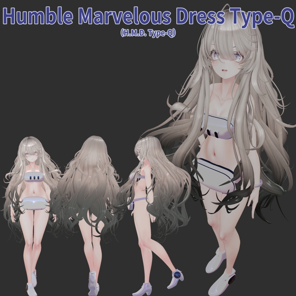 【11アバター対応】HumbleMarvelousDress Type-Q(ハンブルマーベラスドレス タイプQ)【MA設定済】【KIKYO】【Hakuu】【Manuka】【mao】【ririka】【mizuki】【rurune】【Chocolatta】【Milltina】【NanaseNoir】【VRChat】