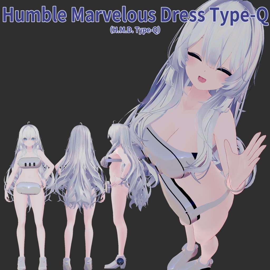 【7アバター対応】HumbleMarvelousDress Type-Q(ハンブルマーベラスドレス タイプQ)【MA設定済】【KIKYO】【Hakuu】【Manuka】【mao】【ririka】【mizuki】【rurune】【VRChat】