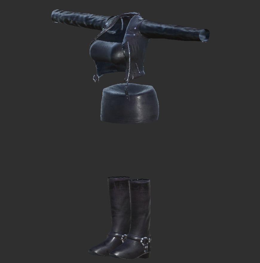 【3アバター対応】R.T.T.R.11Colors(ライダース チューブトップ タイトミニスカ リングブーツ マテリアル11色セット)【MA設定済】【KIKYO】【mizuki】【rurune】【VRChat】