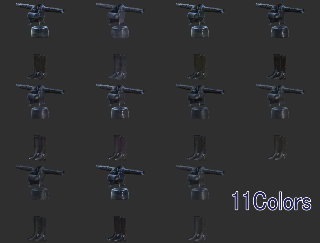 【3アバター対応】R.T.T.R.11Colors(ライダース チューブトップ タイトミニスカ リングブーツ マテリアル11色セット)【MA設定済】【KIKYO】【mizuki】【rurune】【VRChat】