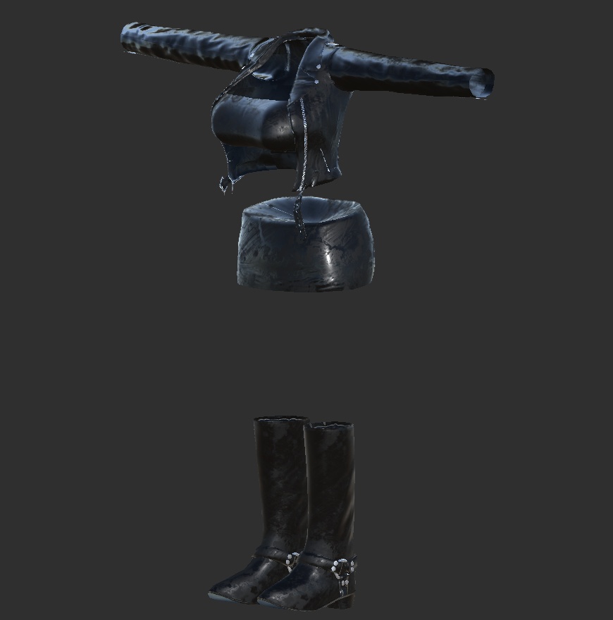 【3アバター対応】R.T.T.R.11Colors(ライダース チューブトップ タイトミニスカ リングブーツ マテリアル11色セット)【MA設定済】【KIKYO】【mizuki】【rurune】【VRChat】