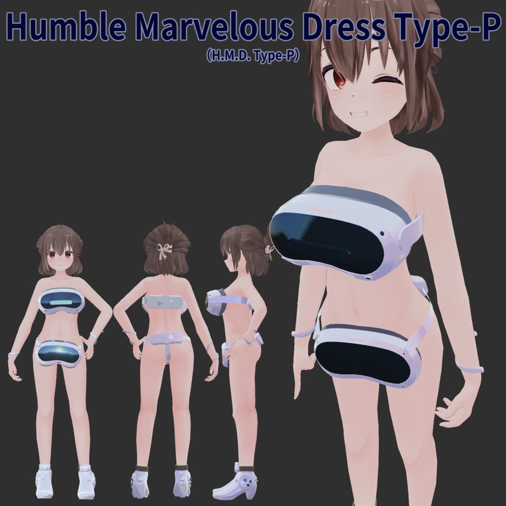 【9アバター対応】HumbleMarvelousDress Type-P(ハンブルマーベラスドレス タイプP)【MA設定済】【KIKYO】【Hakuu】【Manuka】【mao】【ririka】【mizuki】【rurune】【Chocolatta】【Milltina】【VRChat】