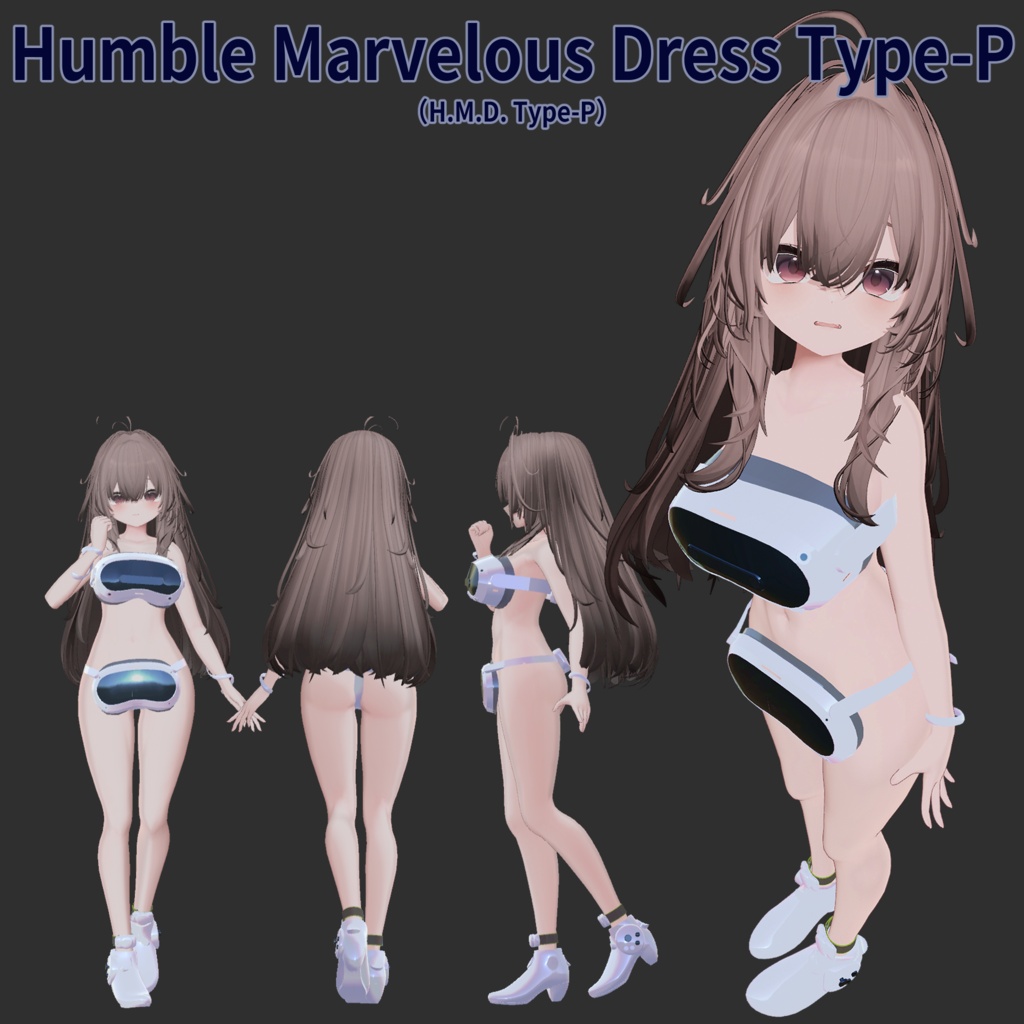 【10アバター対応】HumbleMarvelousDress Type-P(ハンブルマーベラスドレス タイプP)【MA設定済】【KIKYO】【Hakuu】【Manuka】【mao】【ririka】【mizuki】【rurune】【Chocolatta】【Milltina】【VRChat】