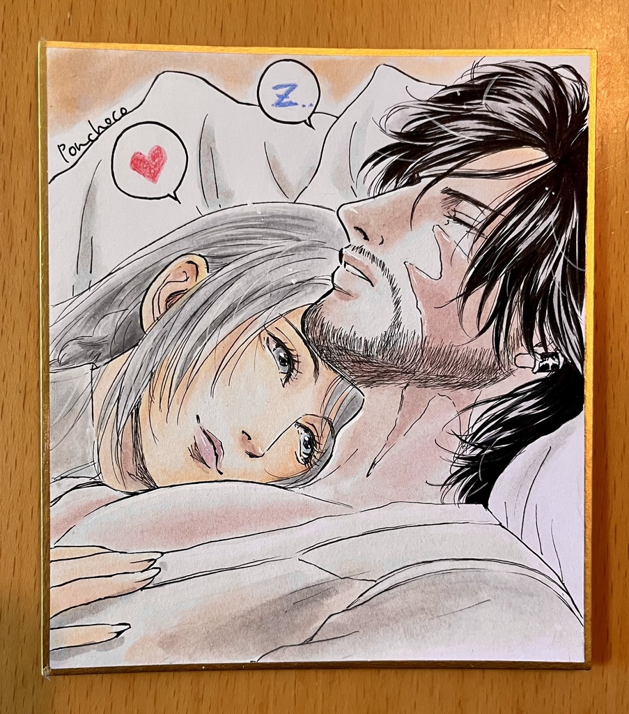 クライヴ&ジル　ミニ色紙　おやすみ