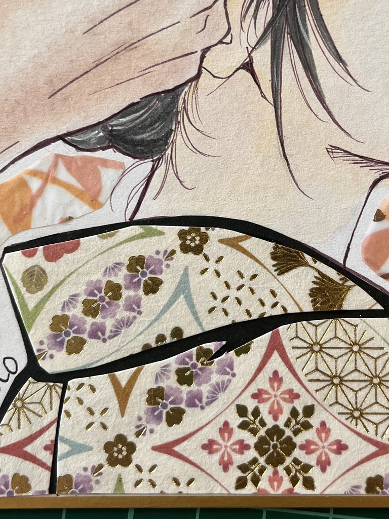 ミニ色紙 かんざし