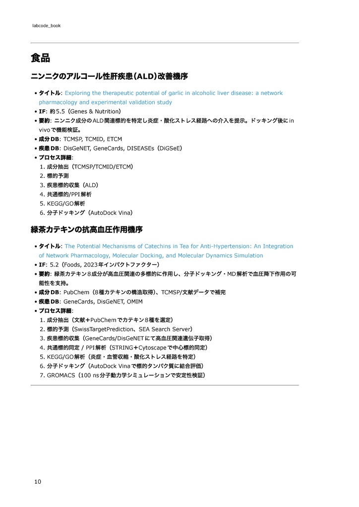 【初心者向け】ネットワーク薬理学を使ったin silico創薬 〜漢方、食材から医薬品候補を見つけてみよう~