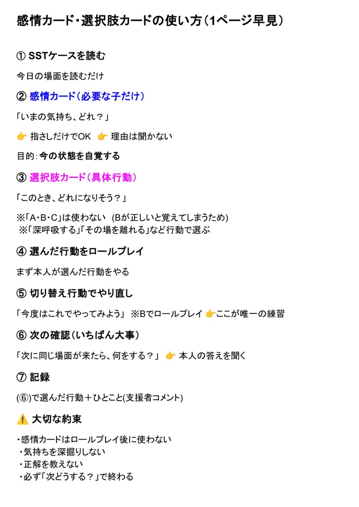 般化をねらうSSTフルバージョン(支援者向け実践キット)