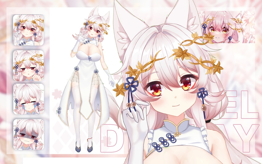 【PRPR/VTS対応】汎用モデル:ゆずソフトゲームヒロインみたいなかわいいキツネの少女