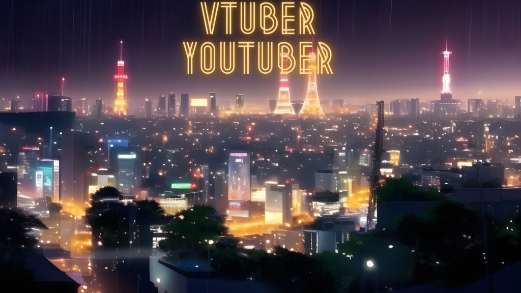 動く配信用背景素材-【バブル時代の東京の夜景】