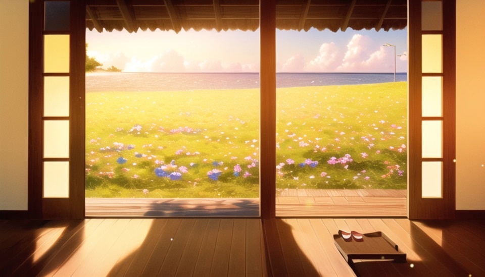 昼・夕・夜-動く配信用背景素材-【秋】5