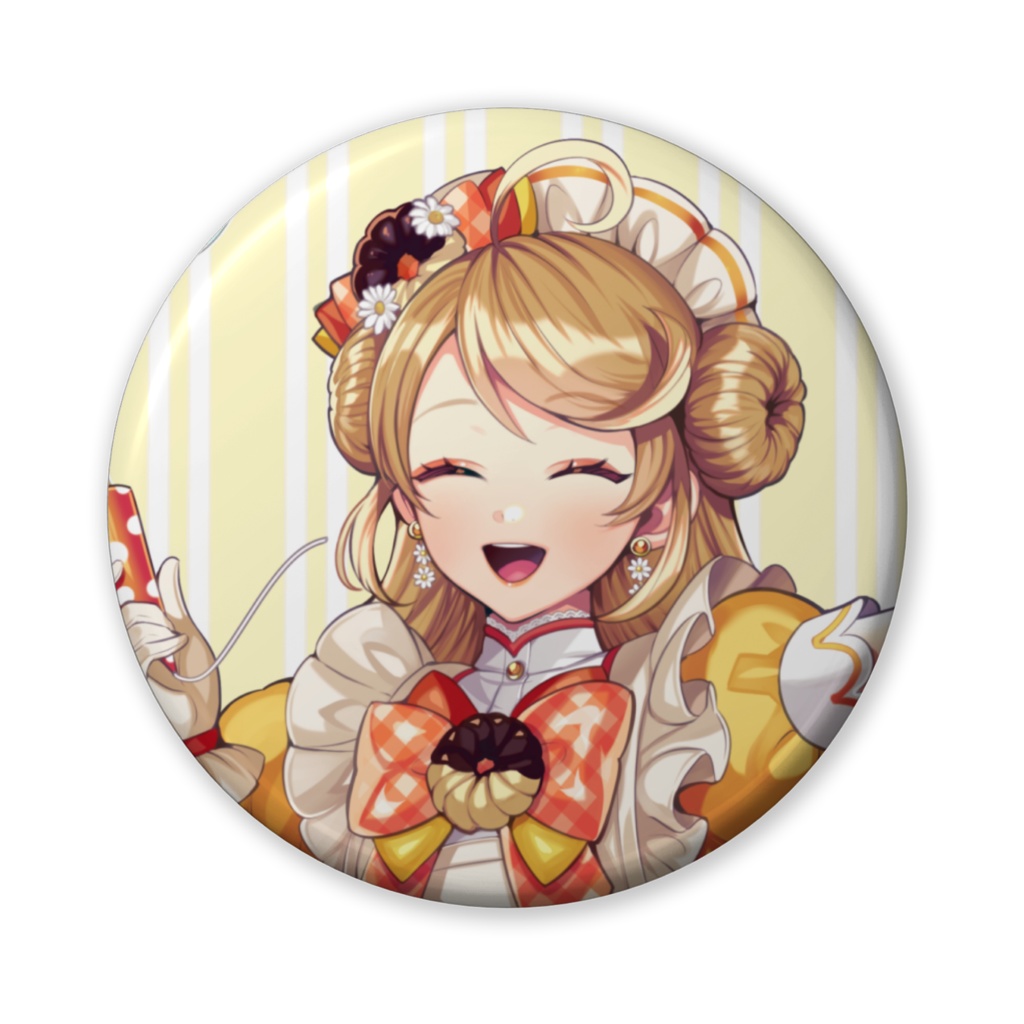 【受注生産】来浦ふれん 活動1周年記念 缶バッジ にっこりver. 56mm