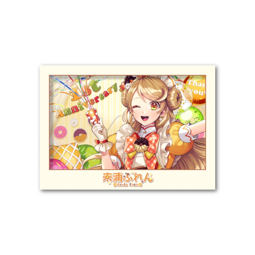 【受注生産】来浦ふれん　活動１周年記念　フォト風カード 横ver. 89×63mm