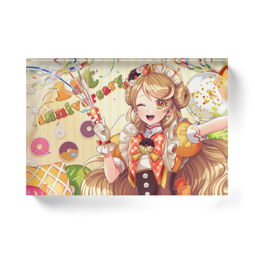 【受注生産】来浦ふれん 活動1周年記念 アクリルブロック 148×100mm