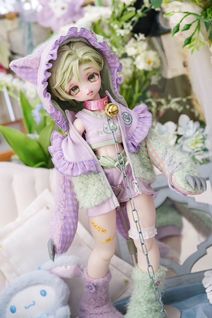 MDD ディーラー様製 モフぬいパーカー 白×灰色 MDD＆DDP＆KUMAKO ー 【 モフぬいパーカー】フルセット - Garcon