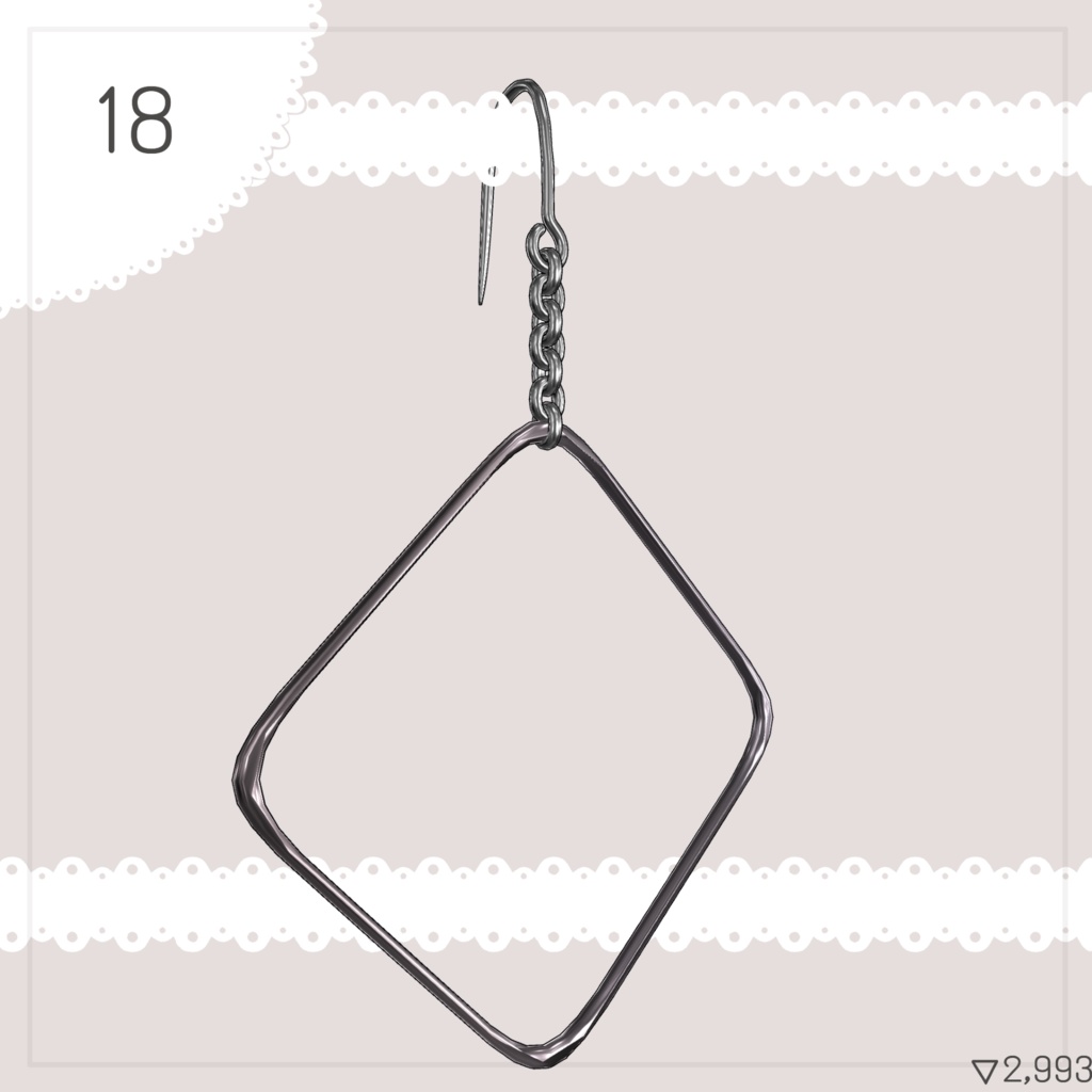 【3Dモデル】PB対応/ピアス20個セット