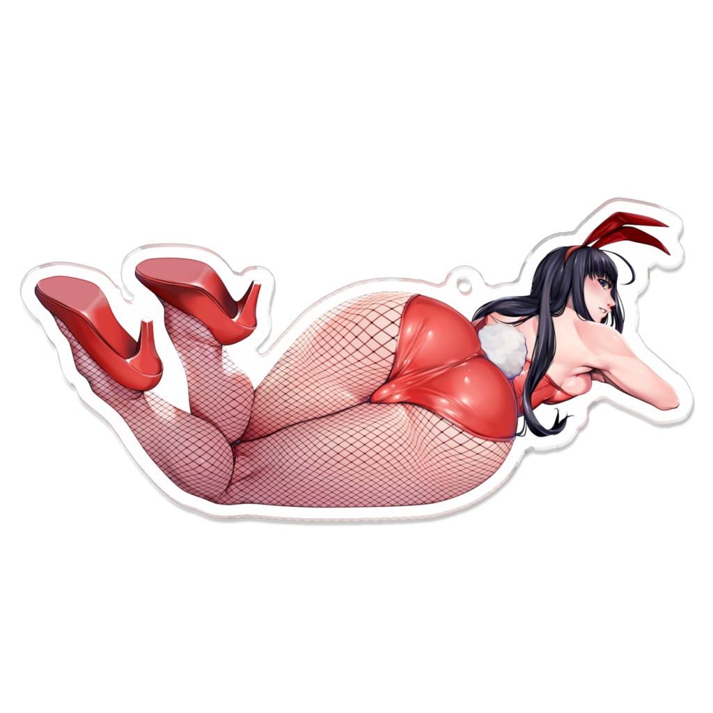 うさぎ姉さん「うつぶせで寝っ転がるアクキー」