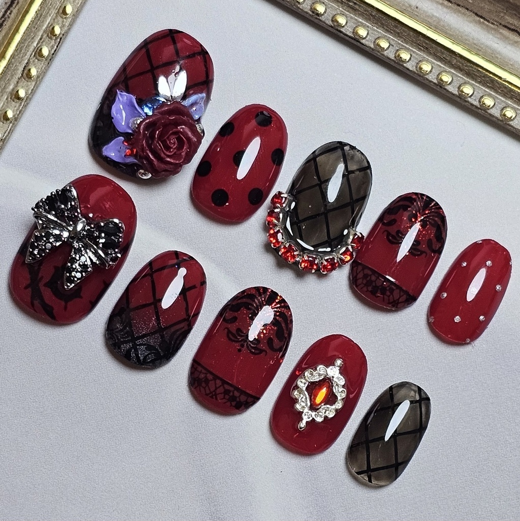 非公式 第五人格 「少女」ミズ・ボムグラナトプレート ネイルチップ