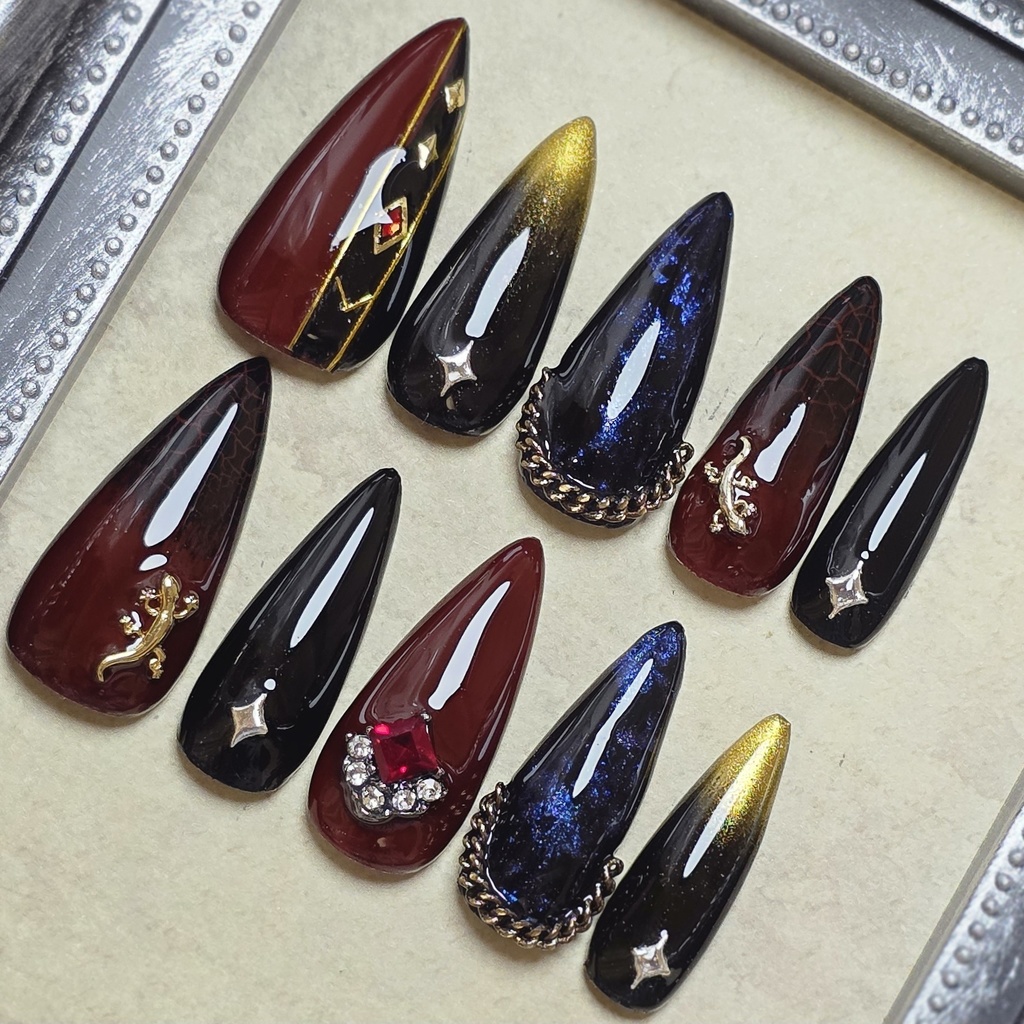 非公式 第五人格 魔トカゲ 猙 ネイルチップ