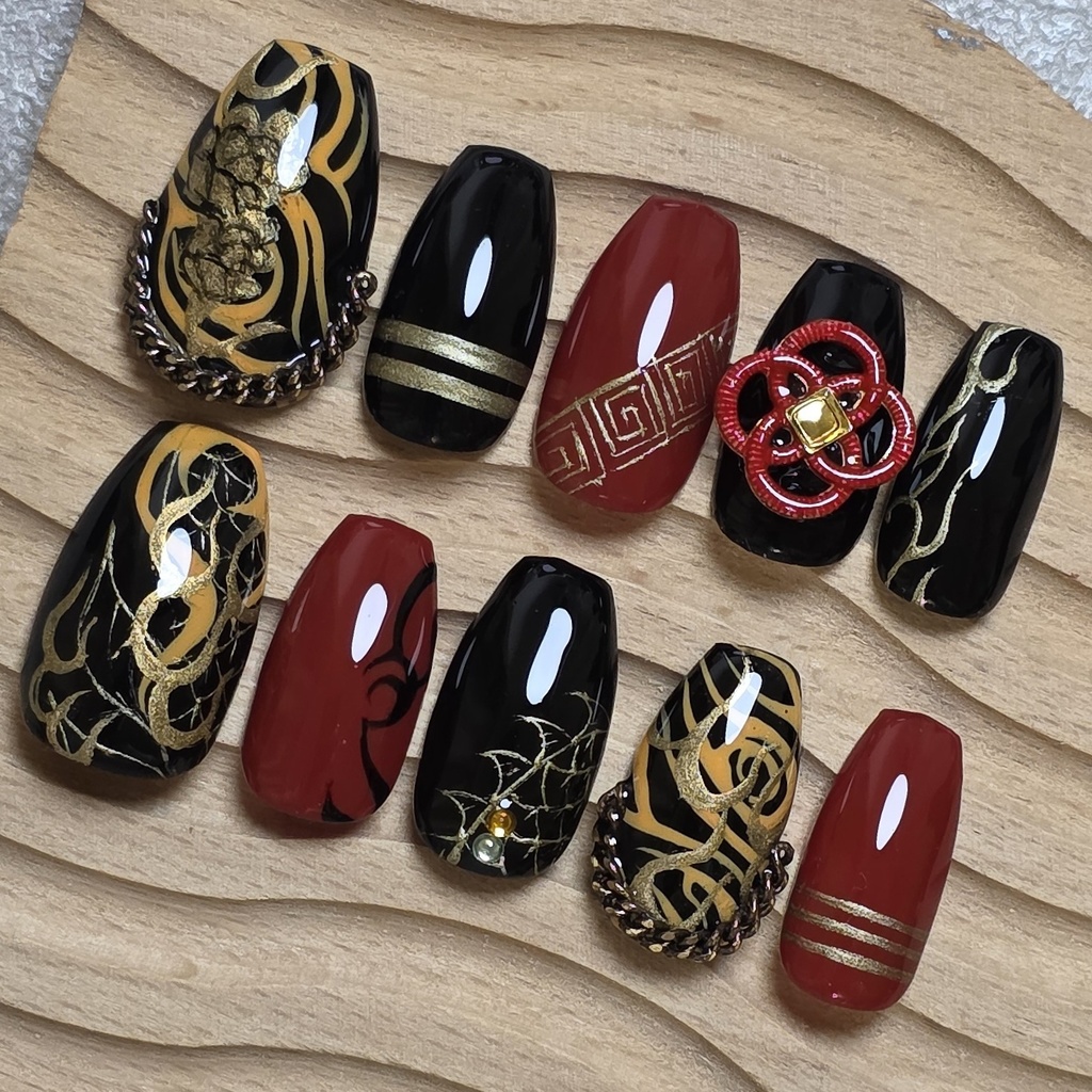 非公式 にじさんじ 宇佐美リト 柄シャツ衣装 ネイルチップ