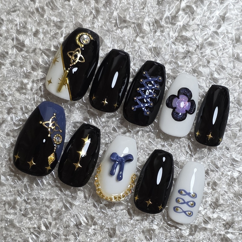 非公式 にじさんじ 星導ショウ 鑑定士衣装 ネイルチップ