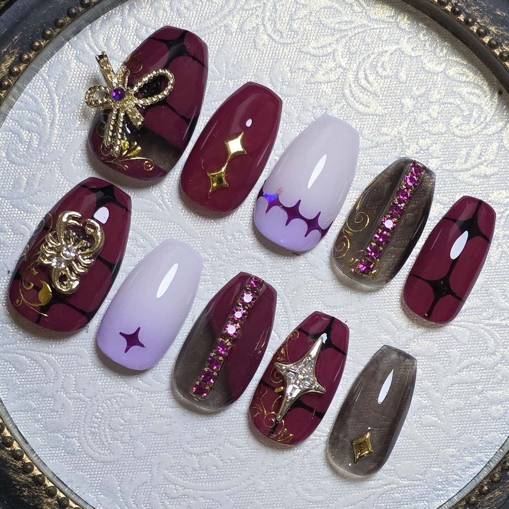 非公式 にじさんじ 壱百満天原サロメ ネイルチップ