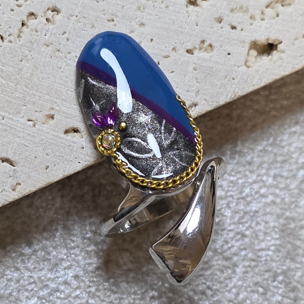 非公式　にじさんじ 四季凪アキラ ネイルリング