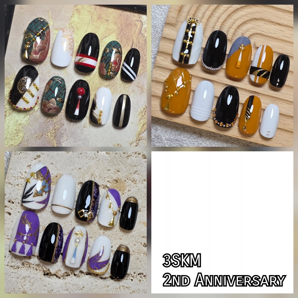 非公式 にじさんじ3SKM 2nd Anniversary 中華風衣装 ネイルチップ