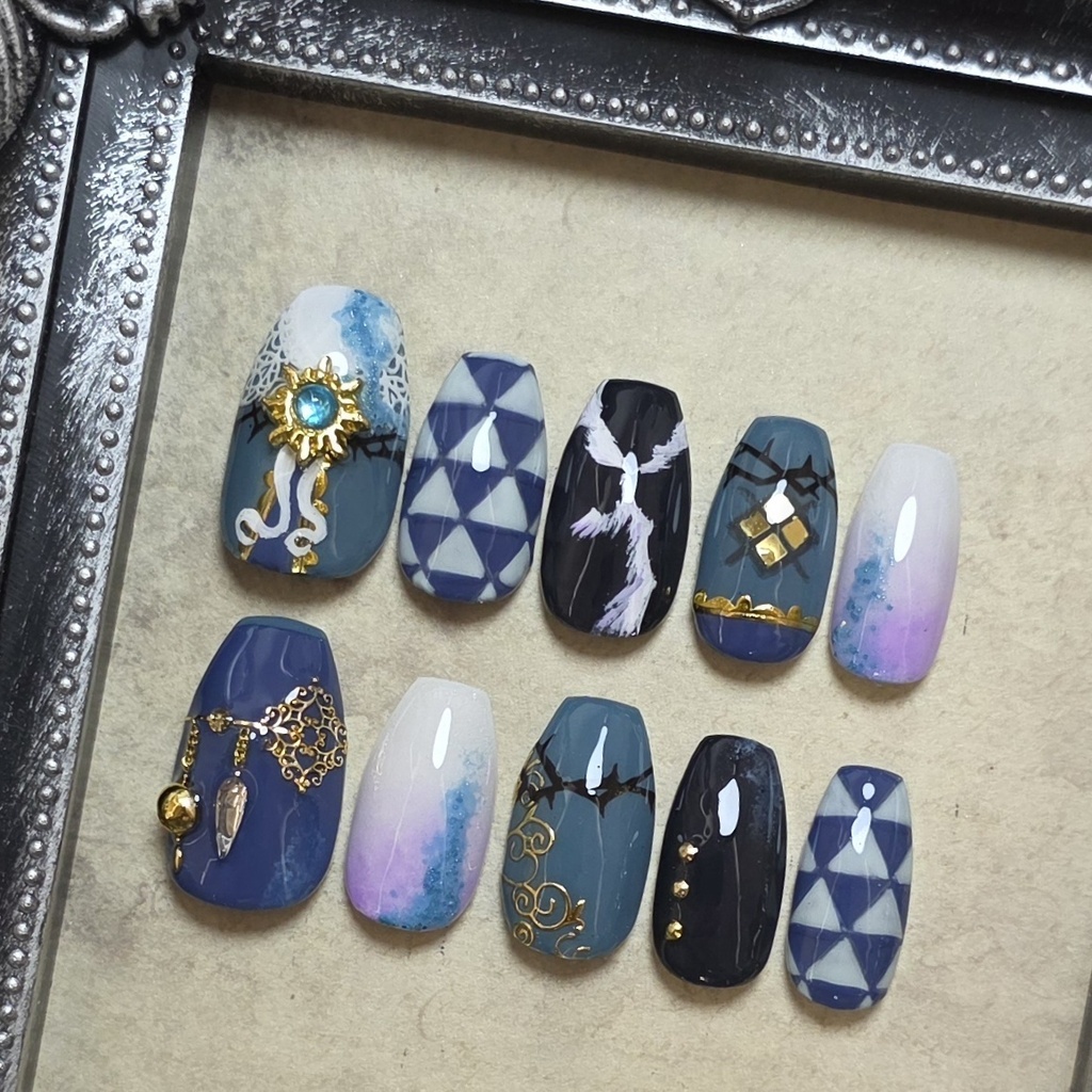 非公式 第五人格 画家 藍色の暗面　ネイルチップ