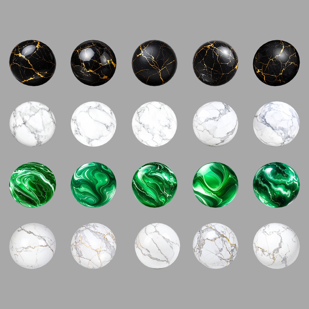 【無料あり】大理石MatCapパック64種類詰め合わせ Vol.1 【商用利用可】