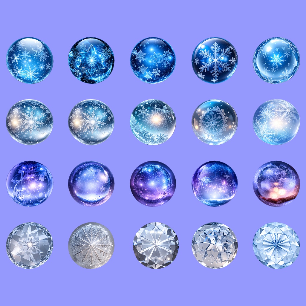 【無料あり】きらめく水&氷MatCapパック76種類詰め合わせ Vol.2【商用利用可】