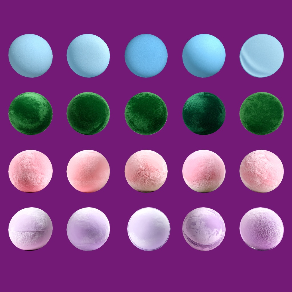 【無料あり】ふわふわ布感MatCapパック72種類詰め合わせ Vol.1【商用利用可】