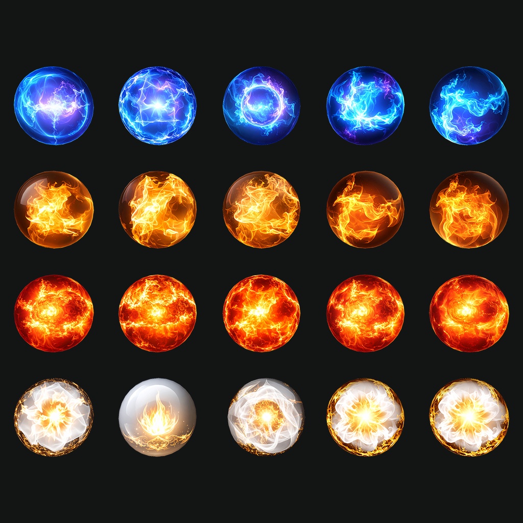 【無料あり】炎色MatCapパック64種類詰め合わせ Vol.1【商用利用可】