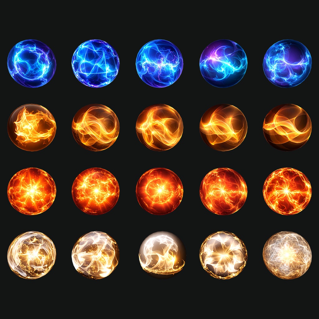 【無料あり】炎色MatCapパック64種類詰め合わせ Vol.1【商用利用可】