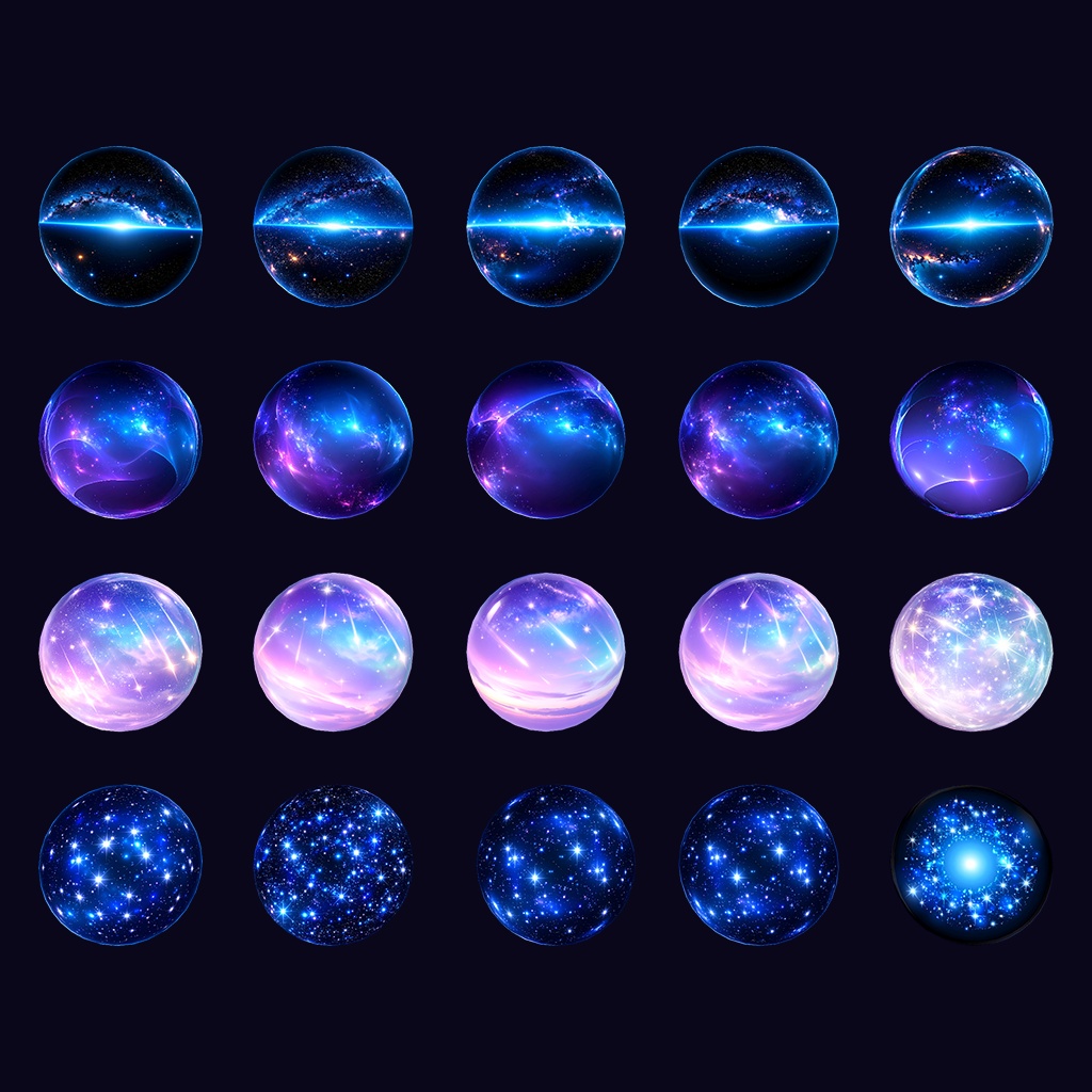 【無料あり】夜空色MatCapパック64種類詰め合わせ Vol.2 【商用利用可】