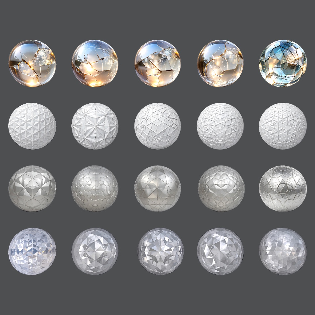 【無料あり】幾何学模様MatCapパック64種類詰め合わせ Vol.1 【商用利用可】