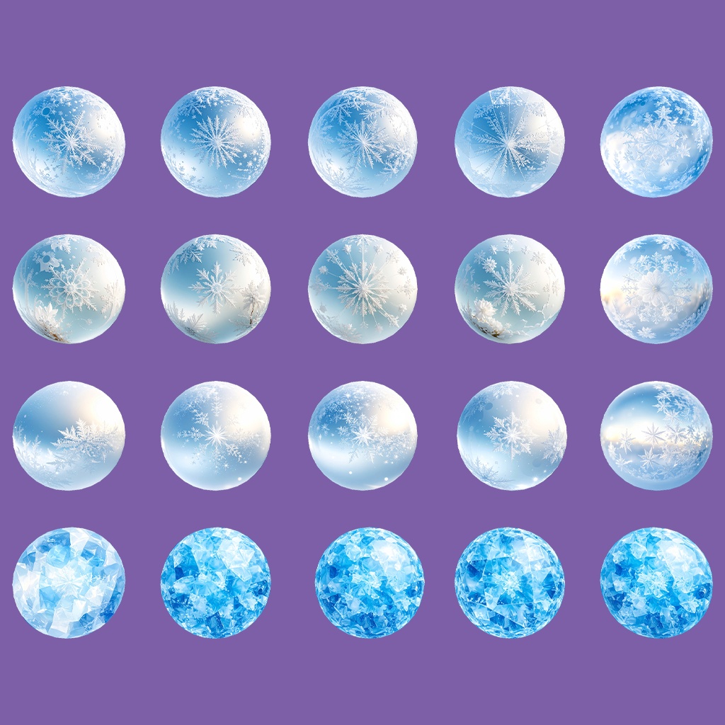 【無料あり】きらめく水&氷MatCapパック64種類詰め合わせ Vol.3 【商用利用可】