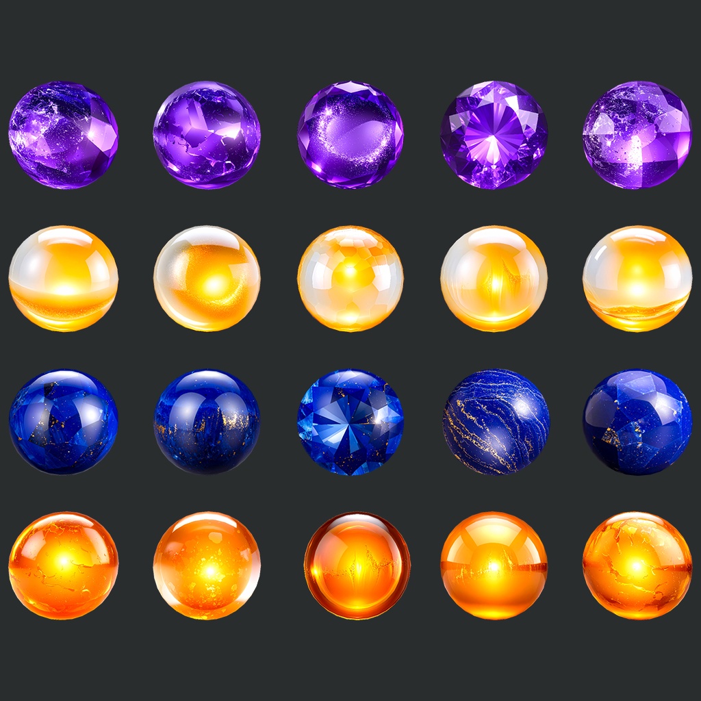 【期間限定無料あり】宝石質感MatCapパック64種類詰め合わせ Vol.2【商用利用可】